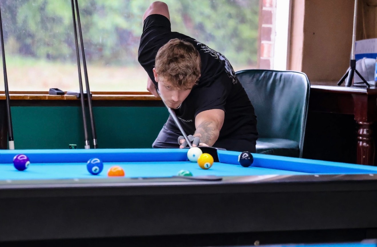 League action on the blue felt