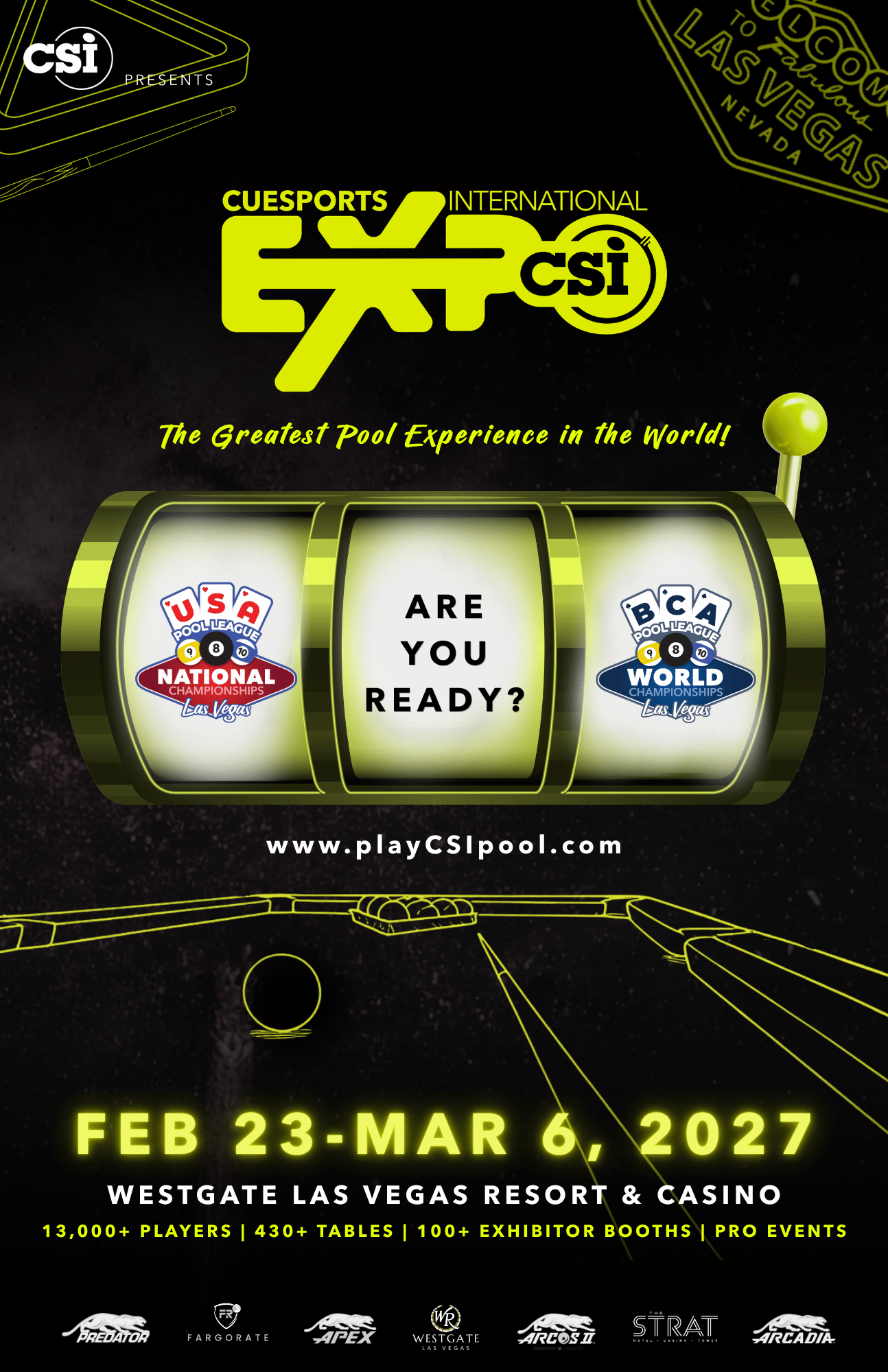USA Pool League National Championships & CSI EXPO — Las Vegas, NV — poster 2