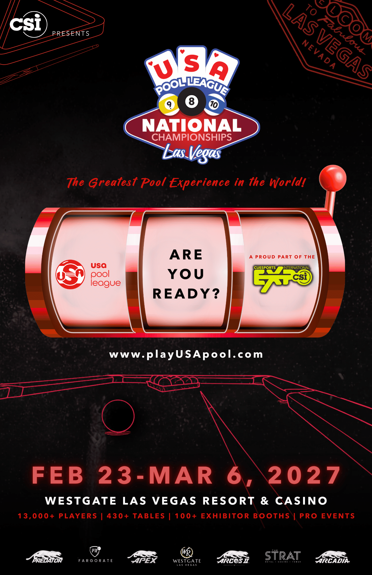 USA Pool League National Championships & CSI EXPO — Las Vegas, NV — poster 1